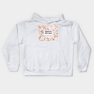 She believed she could so she did - rose gold marble geo Kids Hoodie